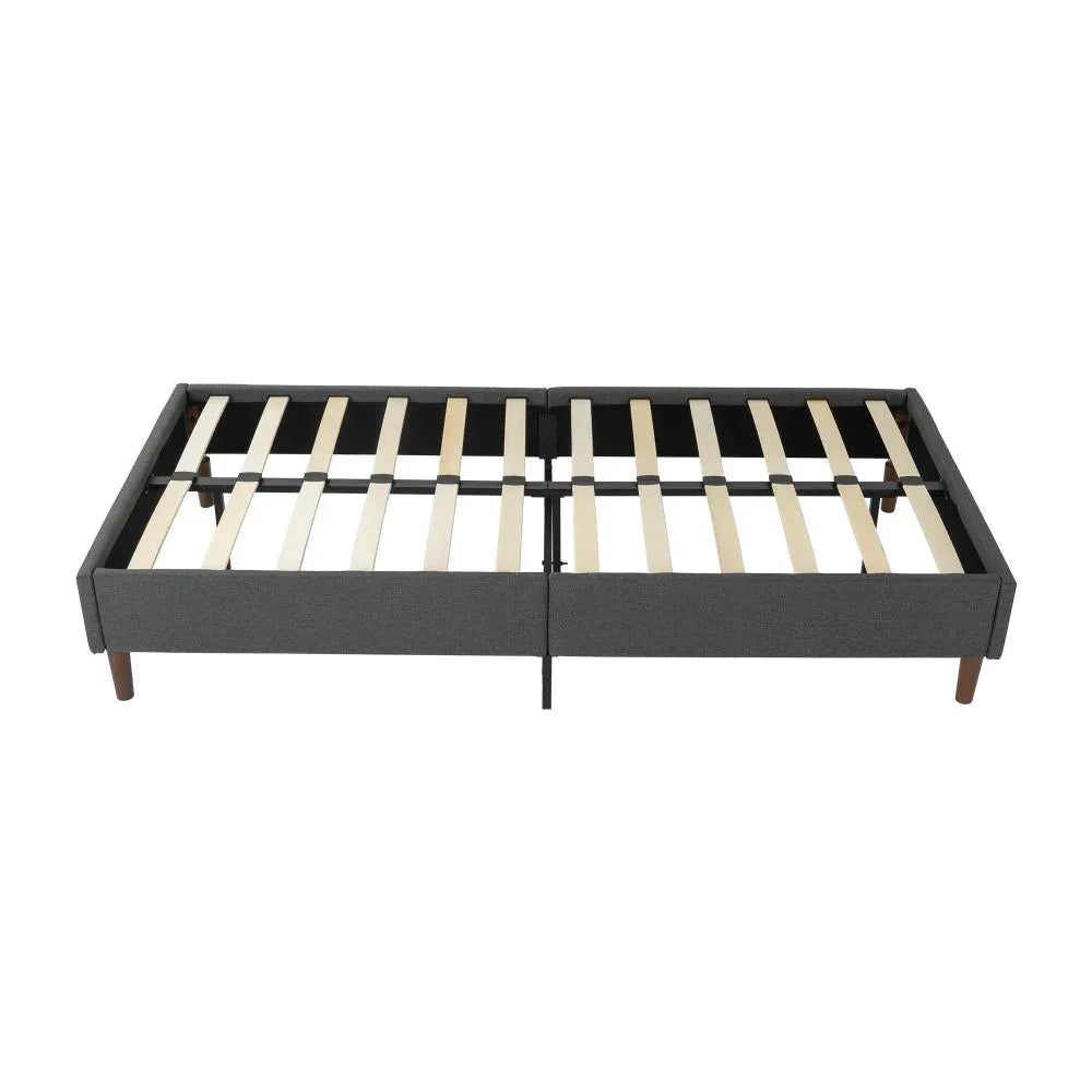 Bed Frame Mattress Foundation (Dark Grey) – Queen - Mekamart Australia