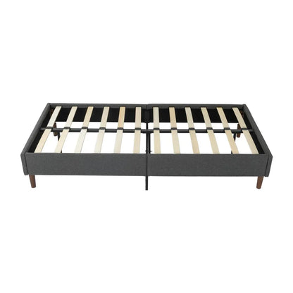 Bed Frame Mattress Foundation (Dark Grey) – Queen - Mekamart Australia