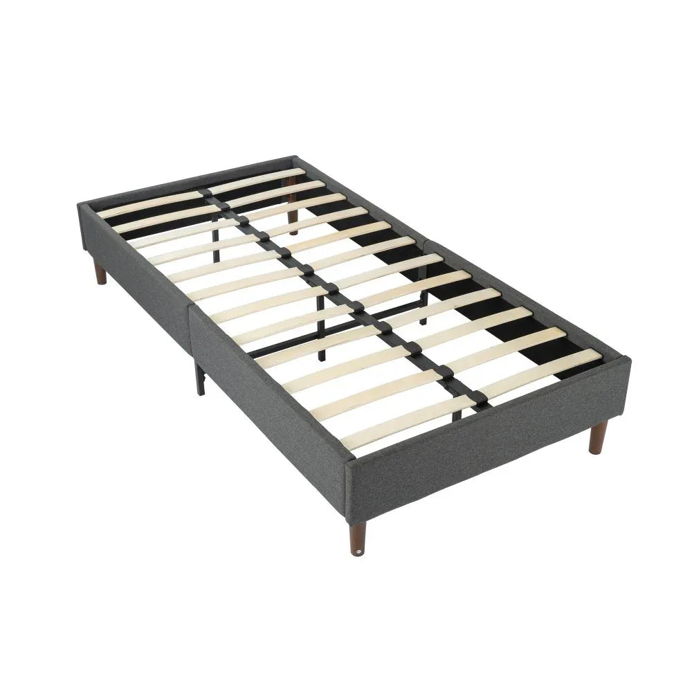 Bed Frame Mattress Foundation (Dark Grey) – Queen - Mekamart Australia