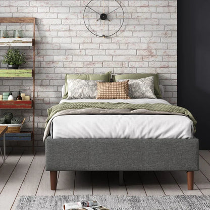 Bed Frame Mattress Foundation (Dark Grey) – Queen - Mekamart Australia