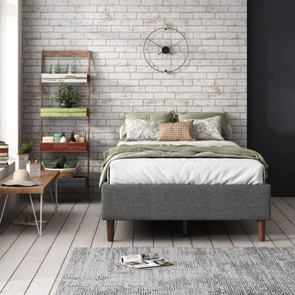 Bed Frame Mattress Foundation (Dark Grey) – Queen - Mekamart Australia