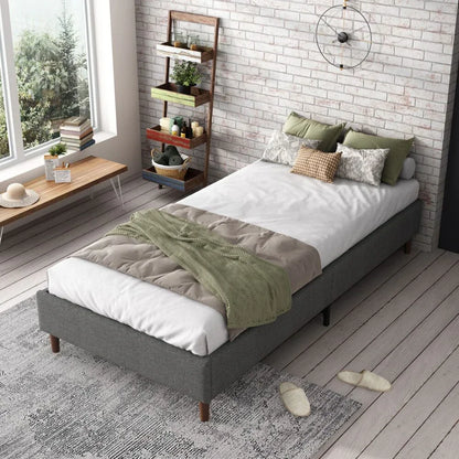 Bed Frame Mattress Foundation (Dark Grey) – Queen - Mekamart Australia