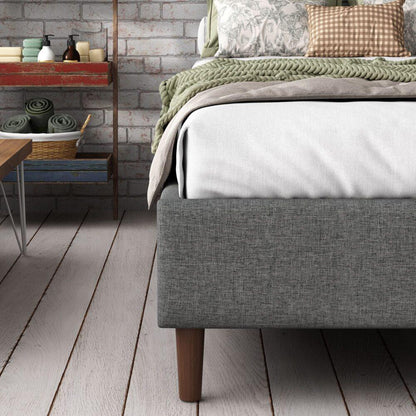 Bed Frame Mattress Foundation (Dark Grey) – Queen - Mekamart Australia