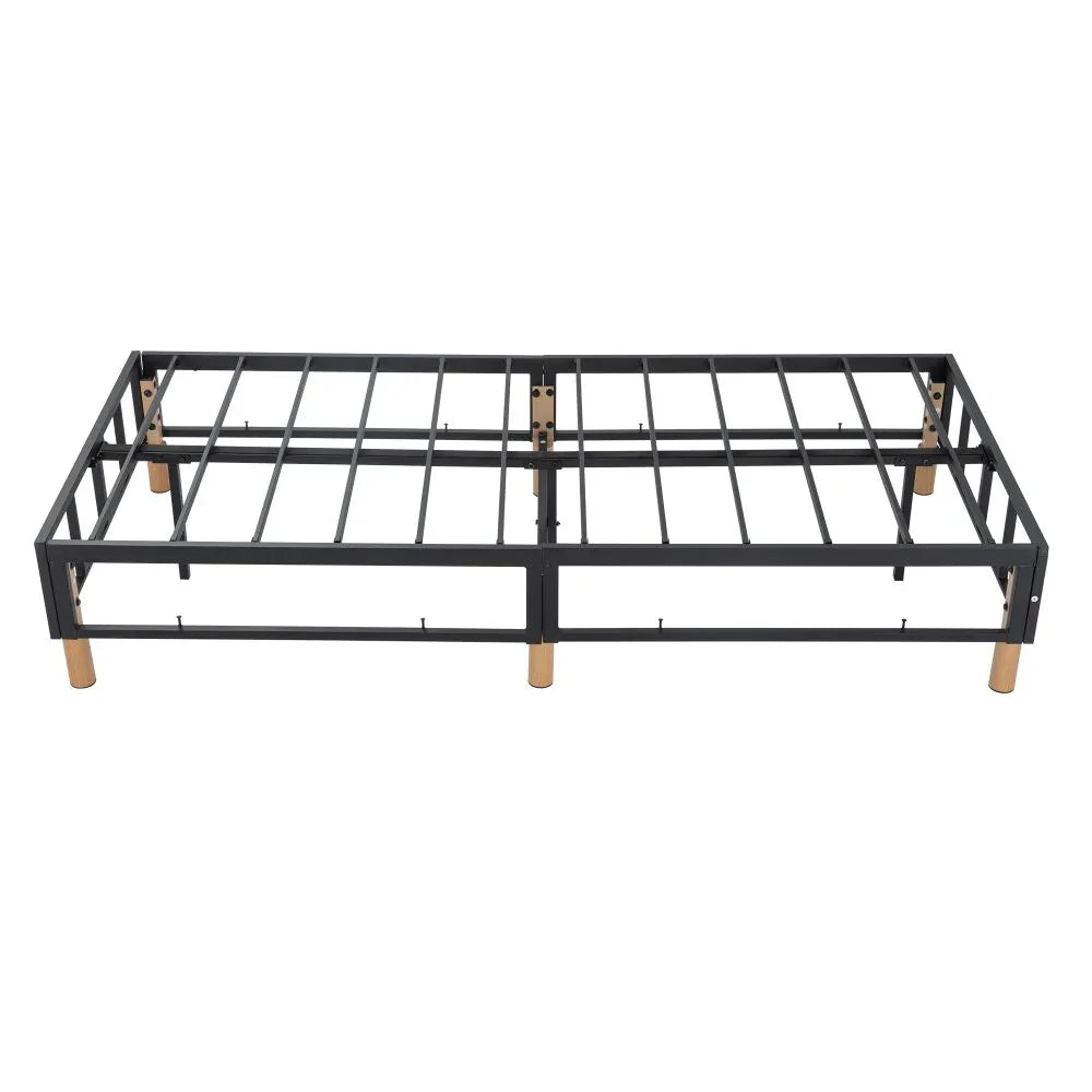 Metal Bed Frame Mattress Foundation Blue – King - Mekamart Australia