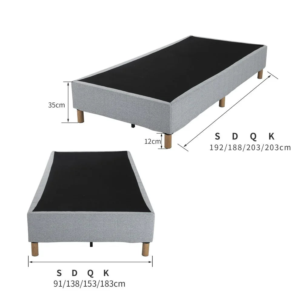 Metal Bed Frame Mattress Foundation Blue – King - Mekamart Australia