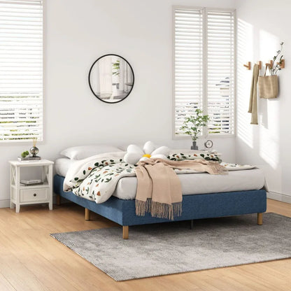 Metal Bed Frame Mattress Foundation Blue – King - Mekamart Australia