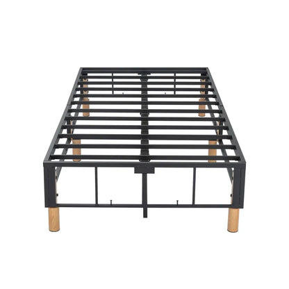 Metal Bed Frame Mattress Foundation Blue – Queen - Mekamart Australia