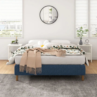 Metal Bed Frame Mattress Foundation Blue – Single - Mekamart Australia