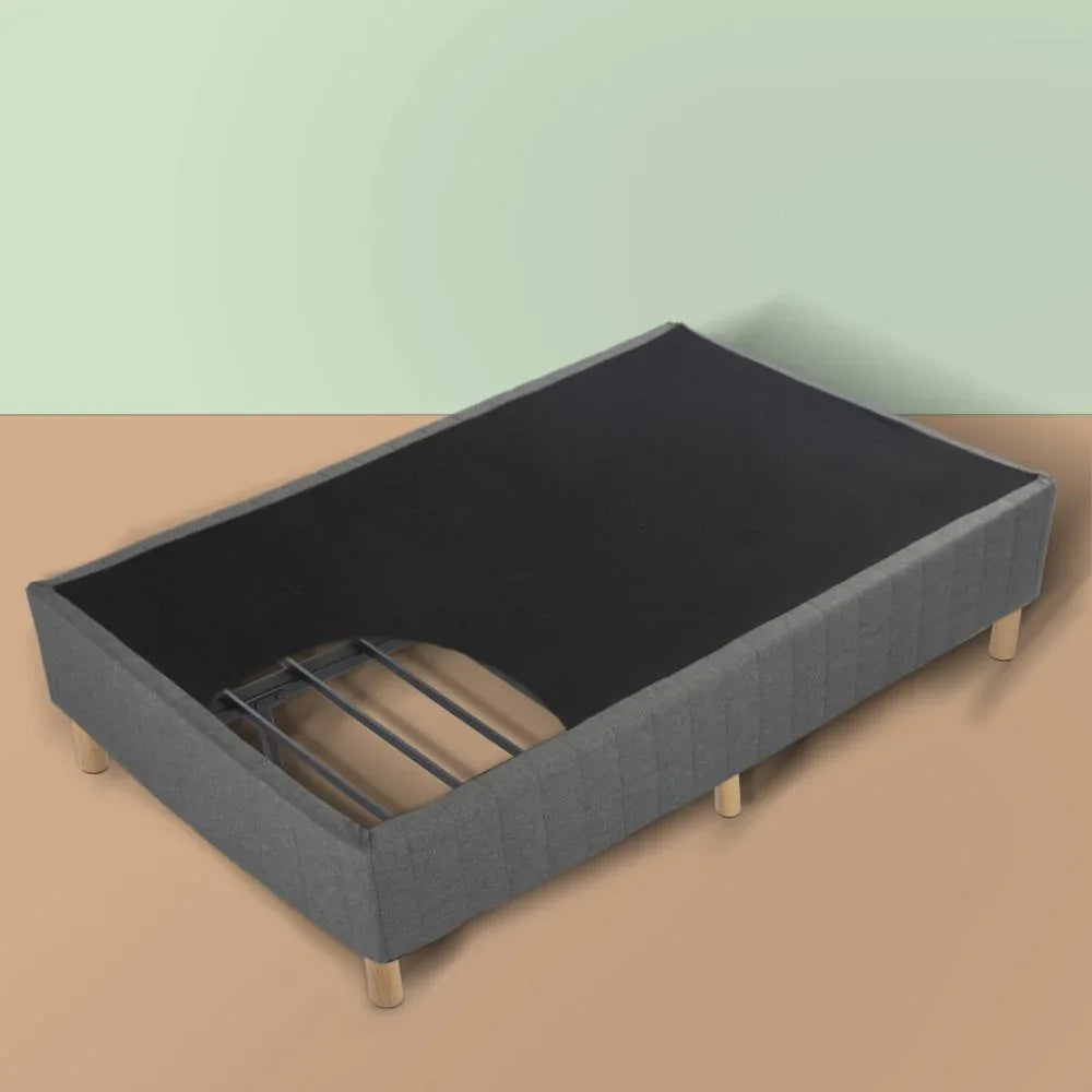 Metal Bedframe Mattress Foundation (Dark Grey) – King - Mekamart Australia