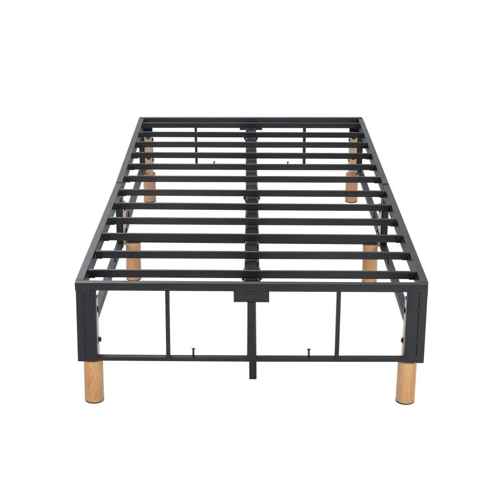 Metal Bedframe Mattress Foundation (Dark Grey) – King - Mekamart Australia