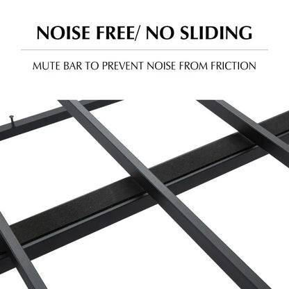 Metal Bedframe Mattress Foundation (Dark Grey) – King - Mekamart Australia