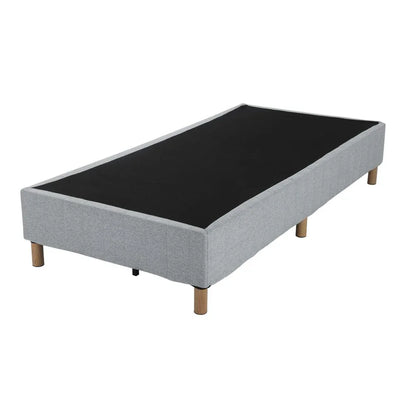 Metal Bedframe Mattress Foundation (Light Grey) – Double - Mekamart Australia