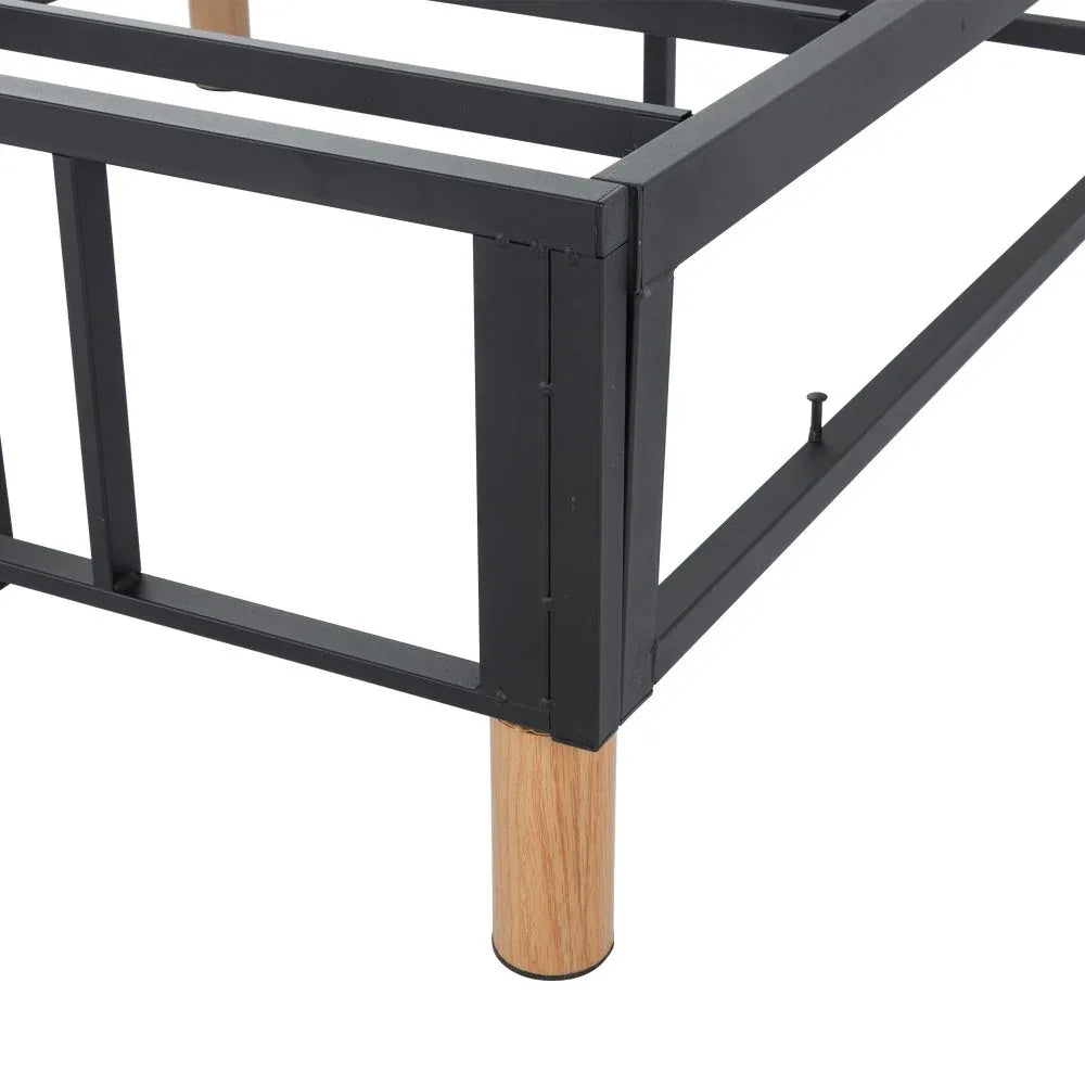 Metal Bedframe Mattress Foundation (Light Grey) – Single - Mekamart Australia
