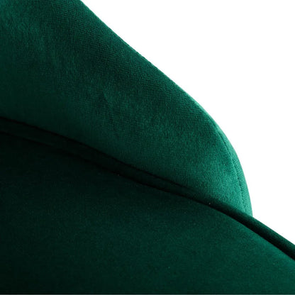 Viva Forever Set of 2 Green Velvet Dining Chairs-Art Deco Design with Gold Metal Legs - Mekamart Australia