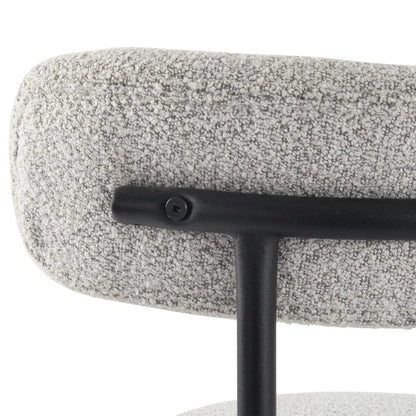 Luxe Boucle Cushioned Elsa Dining Chairs in White Quartz - Mekamart Australia