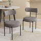 Plush Boucle Cushioned Elsa Dining Chairs in Slate Grey - Mekamart Australia