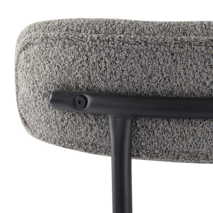 Plush Boucle Cushioned Elsa Dining Chairs in Slate Grey - Mekamart Australia