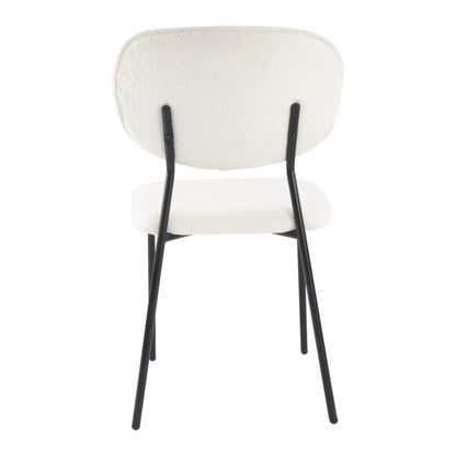 White Whisper Teddy Fabric Dining Duo - Mekamart Australia