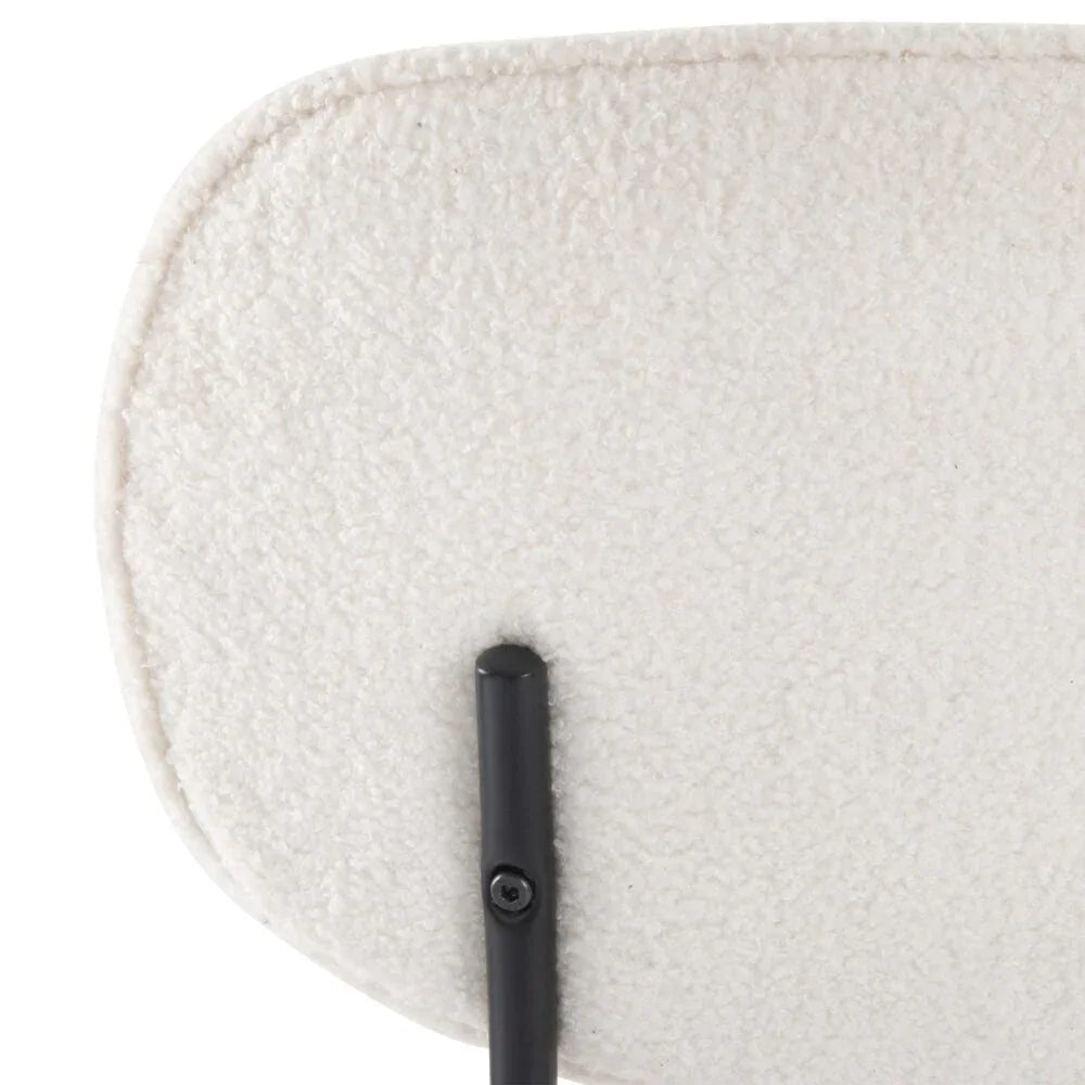 White Whisper Teddy Fabric Dining Duo - Mekamart Australia