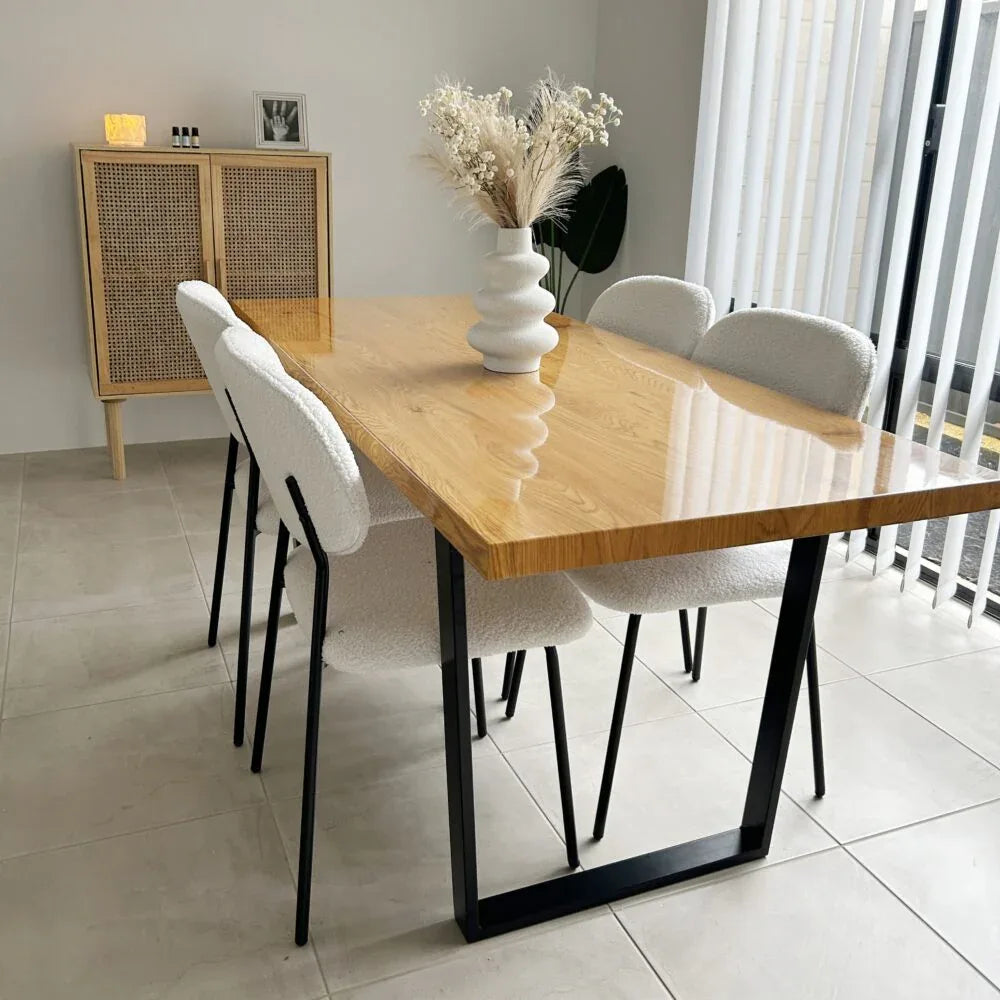 Venice Rectangular Dining Table 170cm Natural - Mekamart Australia