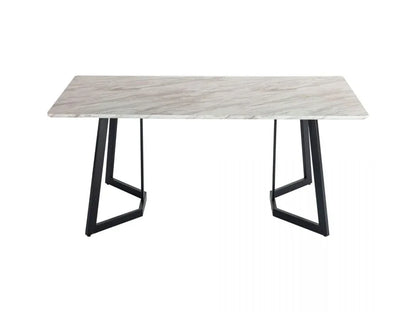 Rectangular Marble-Effect Table - Mekamart Australia