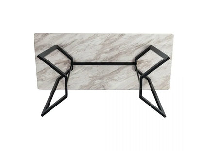 Rectangular Marble-Effect Table - Mekamart Australia