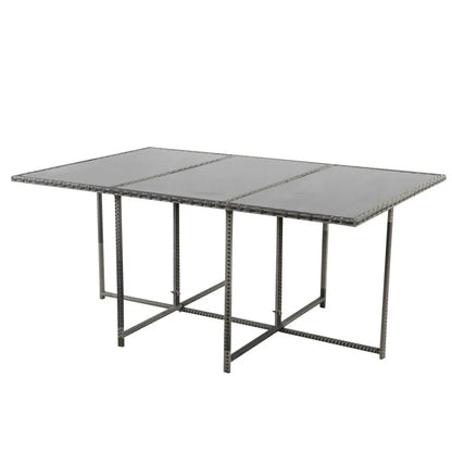 Bali 11 Piece Outdoor Dining Set-Grey - Mekamart Australia