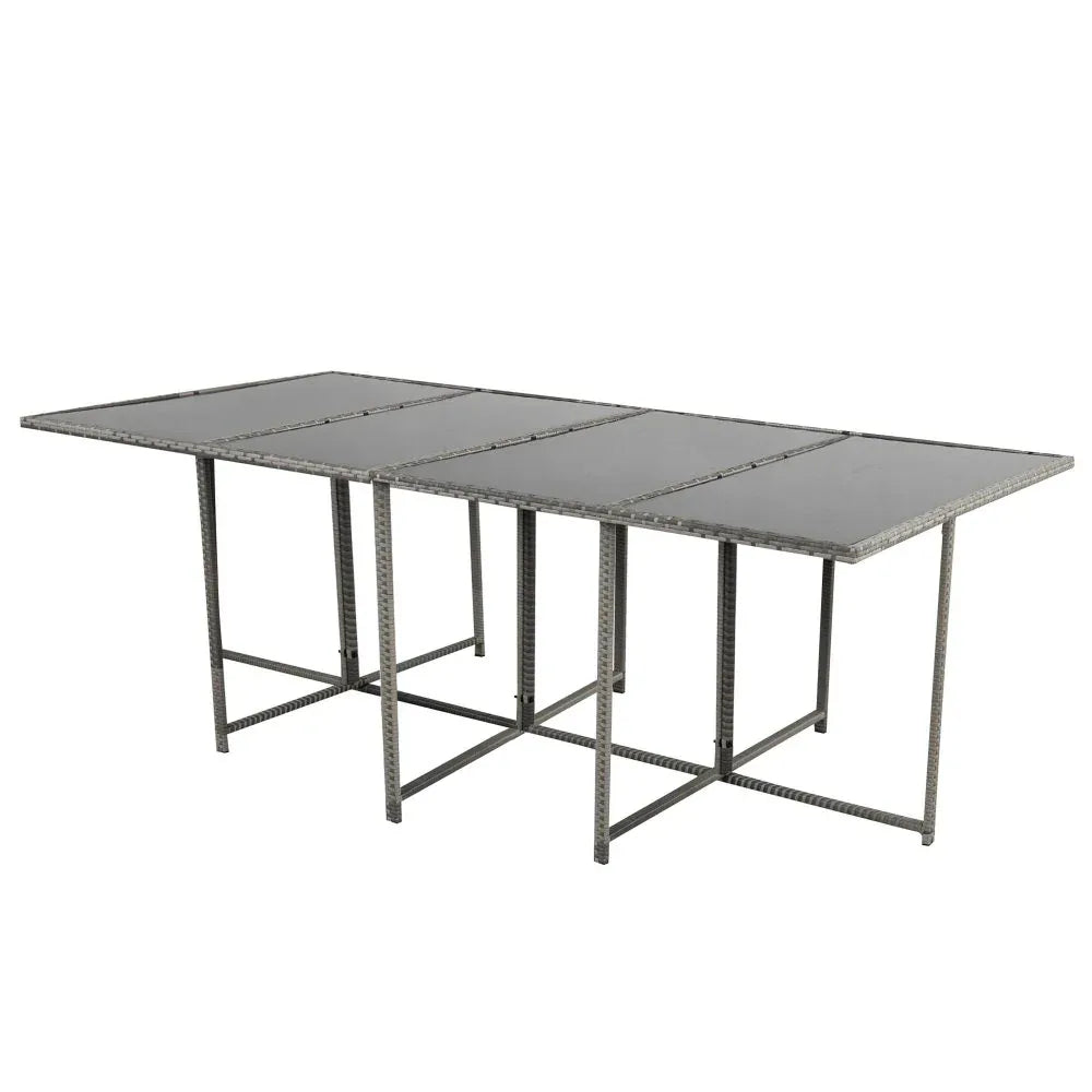 Bali 13PC Outdoor Dining Set-Grey - Mekamart Australia