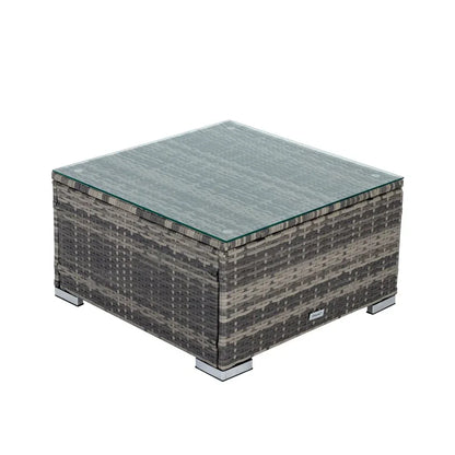 Large Modular Outdoor Ottoman Lounge Set in Grey - Mekamart Australia