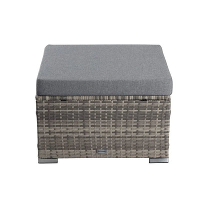 Large Modular Outdoor Ottoman Lounge Set in Grey - Mekamart Australia