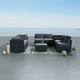 8PCS Outdoor Furniture Modular Lounge Sofa Lizard-Black - Mekamart Australia