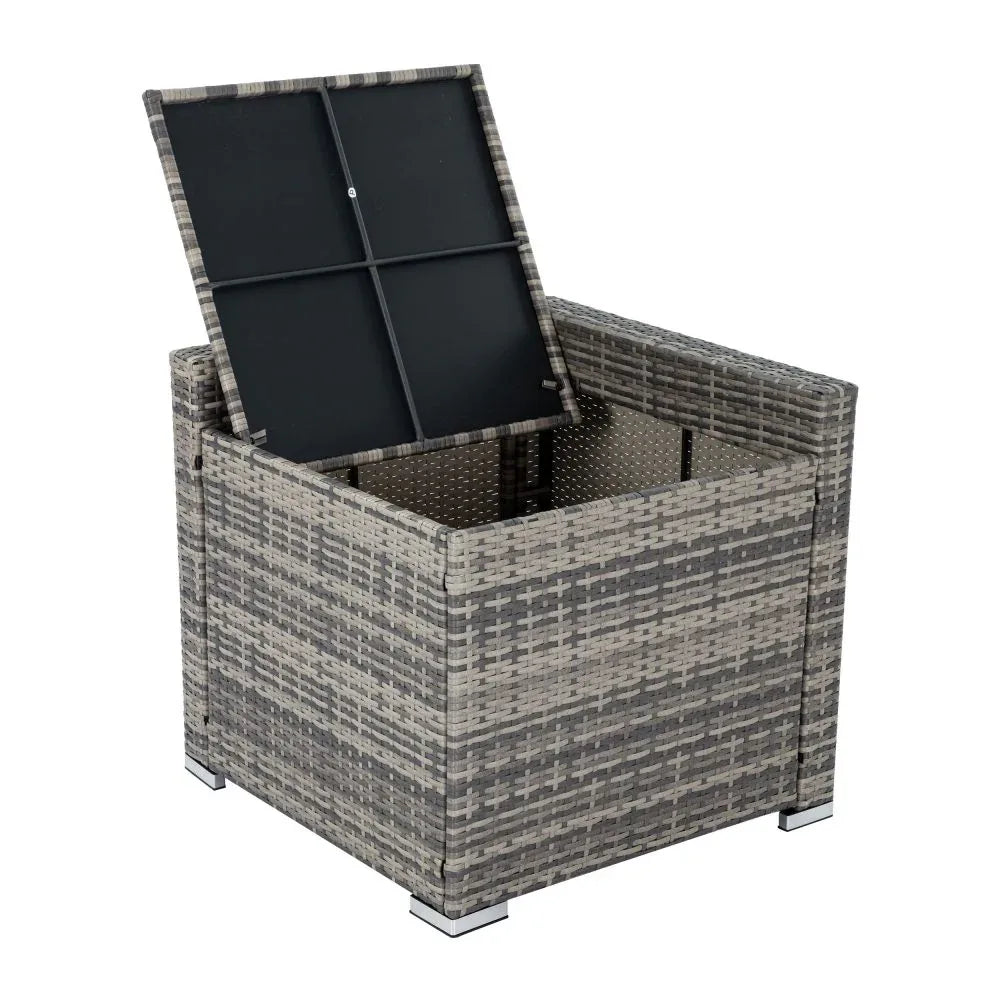 8PCS Outdoor Furniture Modular Lounge Sofa Lizard-Grey - Mekamart Australia