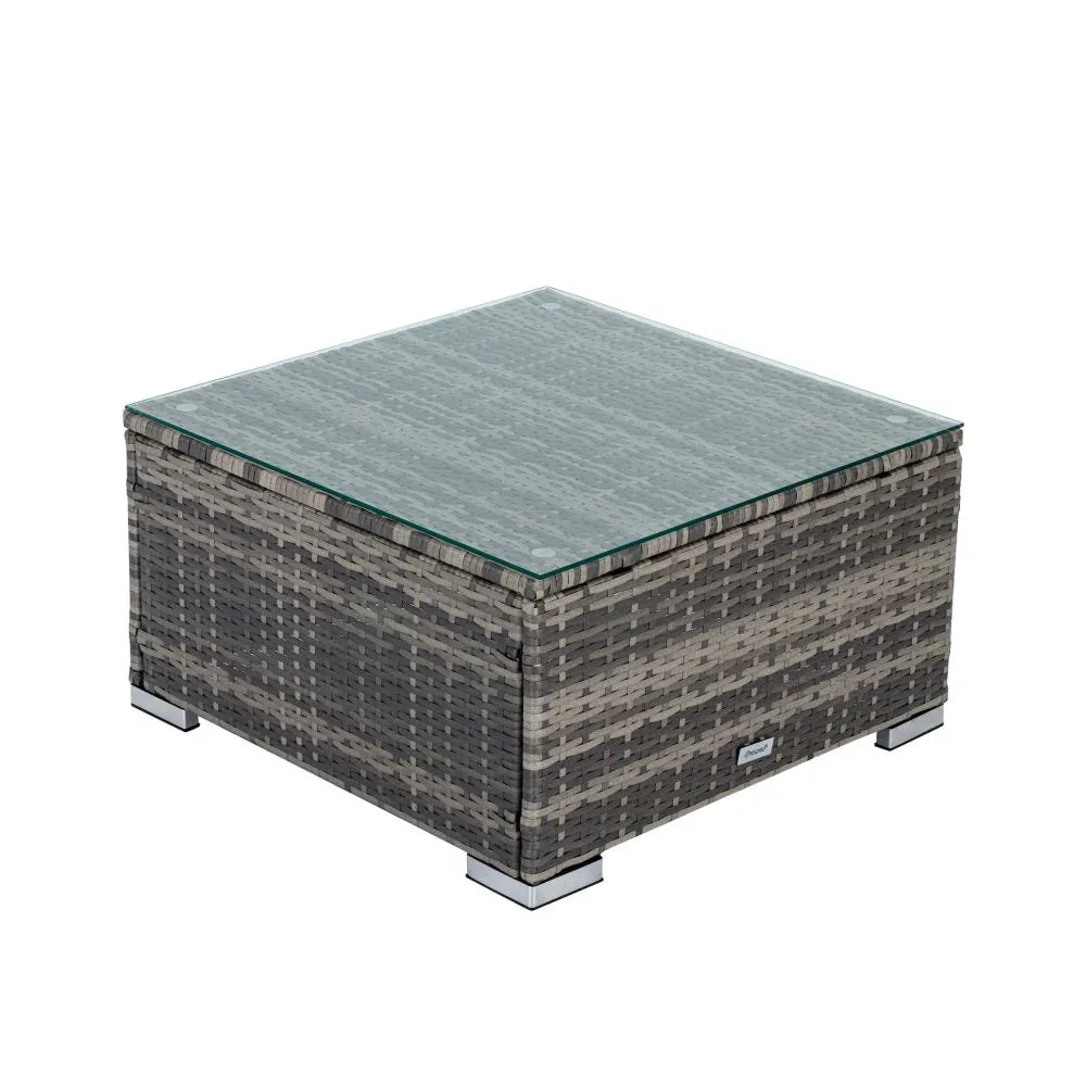 8PCS Outdoor Furniture Modular Lounge Sofa Lizard-Grey - Mekamart Australia