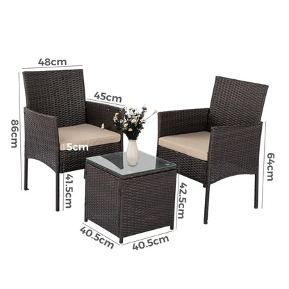 Dreamo Delightful 3 Piece Bistro Set - Mekamart Australia