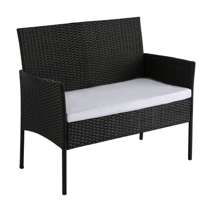 Ville 4-Seater PE Wicker Outdoor Lounge Sofa Set - Mekamart Australia