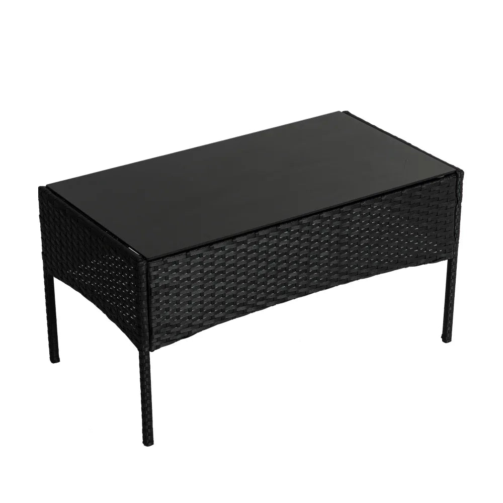 Ville 4-Seater PE Wicker Outdoor Lounge Sofa Set - Mekamart Australia