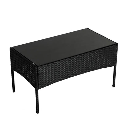 Ville 4-Seater PE Wicker Outdoor Lounge Sofa Set - Mekamart Australia