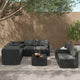 Modular Outdoor Lounge Set-9pcs Sofa, Armchairs and Coffee Table - Mekamart Australia