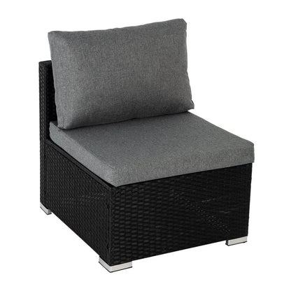 Modular Outdoor Lounge Set-9pcs Sofa, Armchairs and Coffee Table - Mekamart Australia