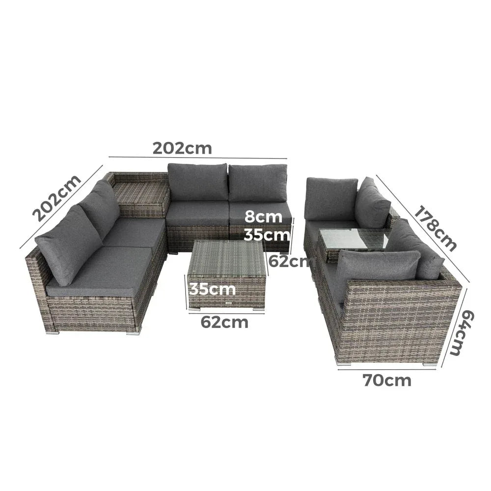 9-Piece Outdoor Setting - Mekamart Australia