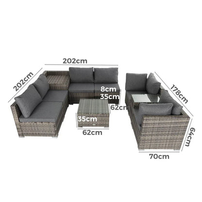 9-Piece Outdoor Setting - Mekamart Australia