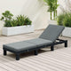 Black Rattan Sunbed with Adjustable Recline - Mekamart Australia