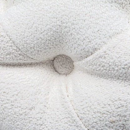 Elsa Tufted Ottoman Beach Boucle White-Rectangular - Mekamart Australia