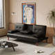 3 Seater Adjustable Sofa Bed With Cup Holder Black - Mekamart Australia