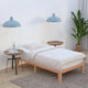 Single Size Warm Wooden Natural Bed Base Frame – King Single - Mekamart Australia