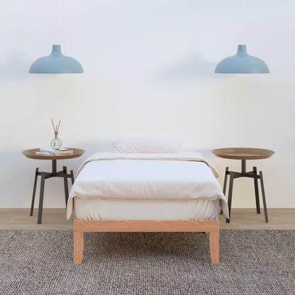 Single Size Warm Wooden Natural Bed Base Frame – King Single - Mekamart Australia