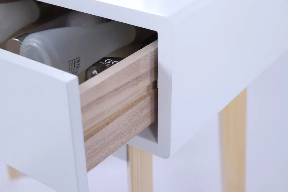 Dressing Vanity Table Stool Set with Make-up LED Lighted Mirror-White - Mekamart Australia