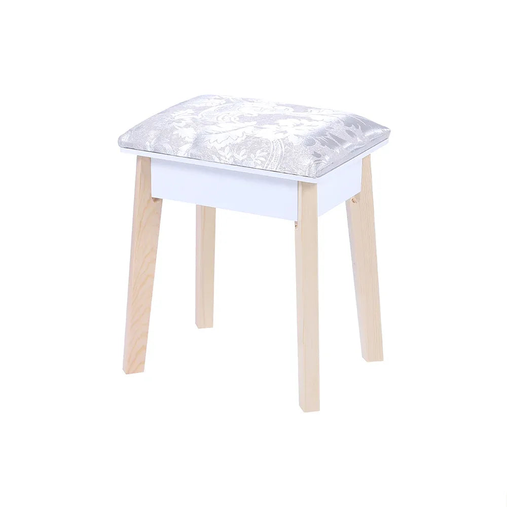 Dressing Vanity Table Stool Set with Make-up LED Lighted Mirror-White - Mekamart Australia