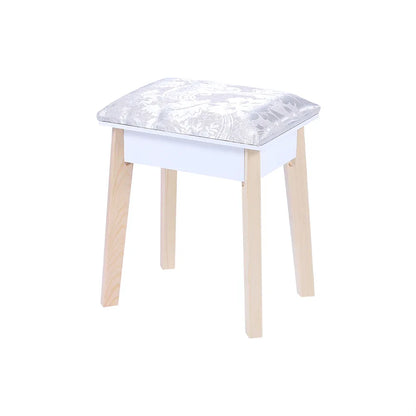 Dressing Vanity Table Stool Set with Make-up LED Lighted Mirror-White - Mekamart Australia