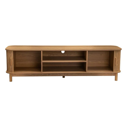160cm Ribbed Natural Entertainment Unit - Mekamart Australia